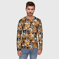 Лонгслив мужской Разные Собаки, цвет: 3D-принт — фото 2