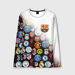Лонгслив мужской FC BARCELONA LOGOBOMBING, цвет: 3D-принт