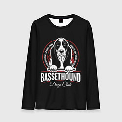 Лонгслив мужской Бассет-Хаунд Basset Hound, цвет: 3D-принт
