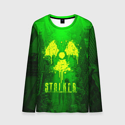 Лонгслив мужской STALKER LOGO RADIATOIN NEON TOXIC, цвет: 3D-принт