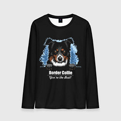Лонгслив мужской Бордер-Колли Border-Collie, цвет: 3D-принт