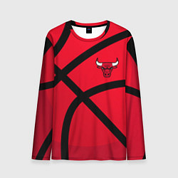 Лонгслив мужской Чикаго Буллз Chicago Bulls NBA, цвет: 3D-принт