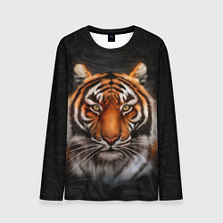 Лонгслив мужской Реалистичный тигр Realistic Tiger, цвет: 3D-принт