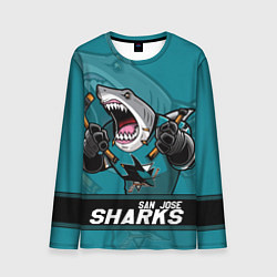 Лонгслив мужской San Jose Sharks, Сан Хосе Шаркс, цвет: 3D-принт