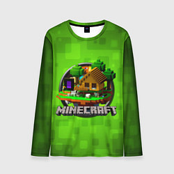 Мужской лонгслив Minecraft Logo Green