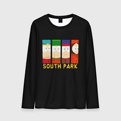 Лонгслив мужской South Park - Южный парк главные герои, цвет: 3D-принт
