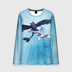 Лонгслив мужской Фурии летят в облаках, цвет: 3D-принт