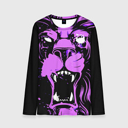 Мужской лонгслив Neon pink lion