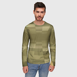 Лонгслив мужской Пиксельный военный фон, цвет: 3D-принт — фото 2