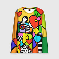 Мужской лонгслив Romero Britto - valentines day