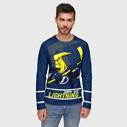 Лонгслив мужской Тампа-Бэй Лайтнинг, Tampa Bay Lightning, цвет: 3D-принт — фото 2
