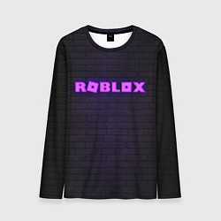 Лонгслив мужской ROBLOX NEON LOGO ИГРА РОБЛОКС, цвет: 3D-принт