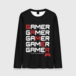 Лонгслив мужской GAMER - GAMER - GAMER, цвет: 3D-принт