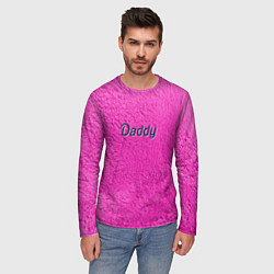 Лонгслив мужской Daddy pink, цвет: 3D-принт — фото 2