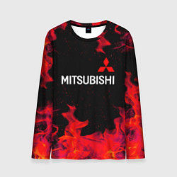 Лонгслив мужской Mitsubishi пламя огня, цвет: 3D-принт