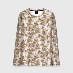 Лонгслив мужской Купюры 100 рублей, цвет: 3D-принт