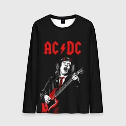Лонгслив мужской AC DC Ангус Янг гитарист, цвет: 3D-принт