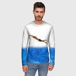 Лонгслив мужской Спортивное плавание Aqua sport, цвет: 3D-принт — фото 2