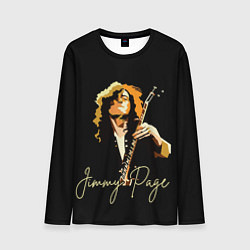 Лонгслив мужской Led Zeppelin Лед Зеппелин Jimmy Page, цвет: 3D-принт