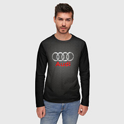 Лонгслив мужской Audi карбон, цвет: 3D-принт — фото 2