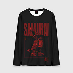 Лонгслив мужской Темный самурай с надписью, цвет: 3D-принт