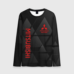 Лонгслив мужской Mitsubishi Геометрия треугольники, цвет: 3D-принт