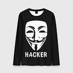 Лонгслив мужской HACKER Маска V, цвет: 3D-принт