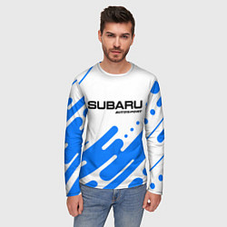 Лонгслив мужской СУБАРУ Autosport Абстракция, цвет: 3D-принт — фото 2