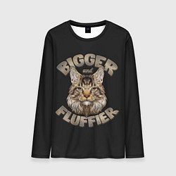 Лонгслив мужской Мейн-Кун Пушистик, цвет: 3D-принт