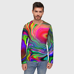 Лонгслив мужской Expressive pattern Neon, цвет: 3D-принт — фото 2