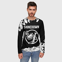 Лонгслив мужской Shinedown КОТ Краска, цвет: 3D-принт — фото 2