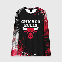 Лонгслив мужской Чикаго Буллз Chicago Bulls Огонь, цвет: 3D-принт