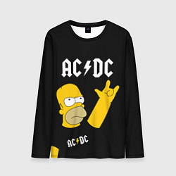 Мужской лонгслив AC DC ГОМЕР СИМПСОН SIMPSONS