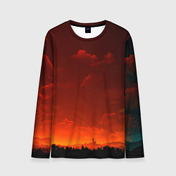 Лонгслив мужской Облака перед восходом солнца, цвет: 3D-принт