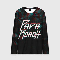 Лонгслив мужской Papa roach Glitch Big Logo, цвет: 3D-принт