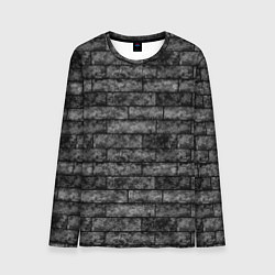 Лонгслив мужской Стена из черного кирпича Лофт, цвет: 3D-принт