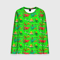 Мужской лонгслив TEXTURE WITH DINOSAURS
