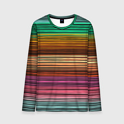 Мужской лонгслив Multicolored thin stripes Разноцветные полосы