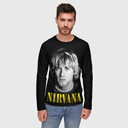 Лонгслив мужской Nirvana - Kurt Donald Cobain, цвет: 3D-принт — фото 2