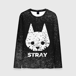 Лонгслив мужской Stray с потертостями на темном фоне, цвет: 3D-принт