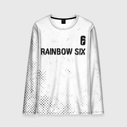 Лонгслив мужской Rainbow Six glitch на светлом фоне: символ сверху, цвет: 3D-принт
