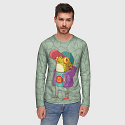 Лонгслив мужской Лягуха-репер, цвет: 3D-принт — фото 2