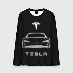 Мужской лонгслив Tesla white light