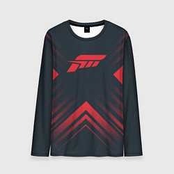 Лонгслив мужской Красный символ Forza Horizon на темном фоне со стр, цвет: 3D-принт