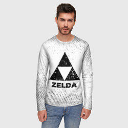 Лонгслив мужской Zelda с потертостями на светлом фоне, цвет: 3D-принт — фото 2