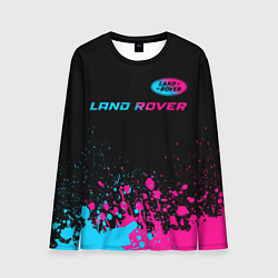 Лонгслив мужской Land Rover - neon gradient: символ сверху, цвет: 3D-принт