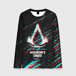 Лонгслив мужской Assassins Creed в стиле glitch и баги графики на т, цвет: 3D-принт