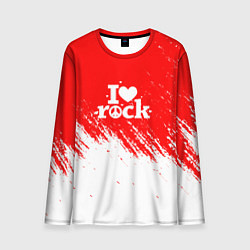 Лонгслив мужской I love rock - краска, цвет: 3D-принт