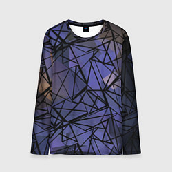 Мужской лонгслив Blue with black stripes pattern