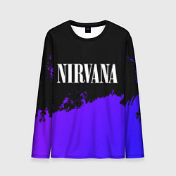 Лонгслив мужской Nirvana purple grunge, цвет: 3D-принт